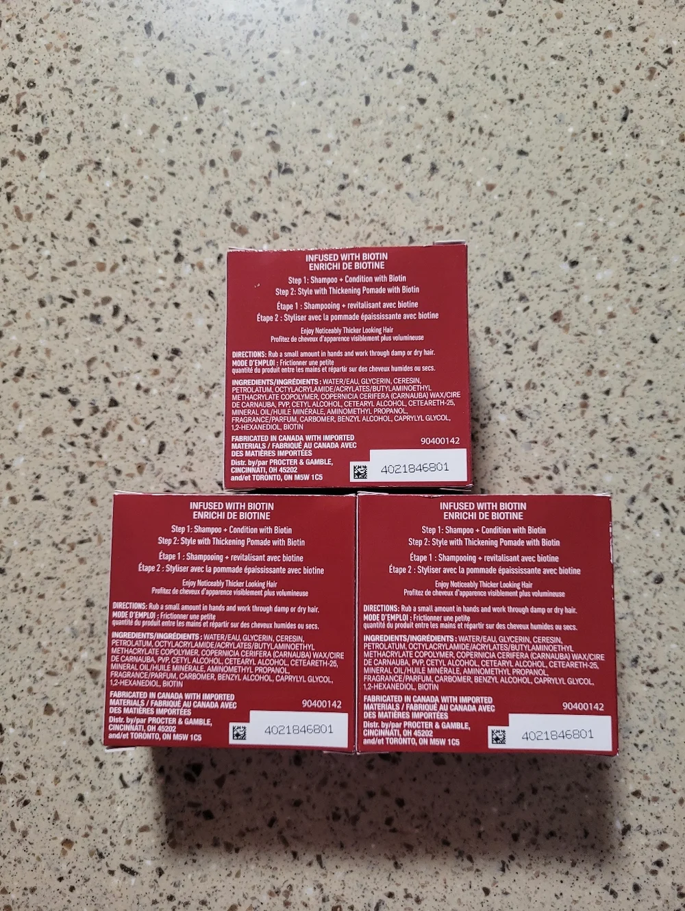 (3) Old Spice Thickening Pomade With Biotin 2.22 oz Each Thicker Looking Hair